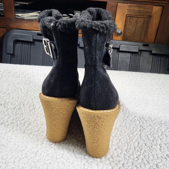 NEW Franco Sarto Women's Ulayna Suede Leather Wedge Ankle Boot Black size10 - Picture 5 of 7